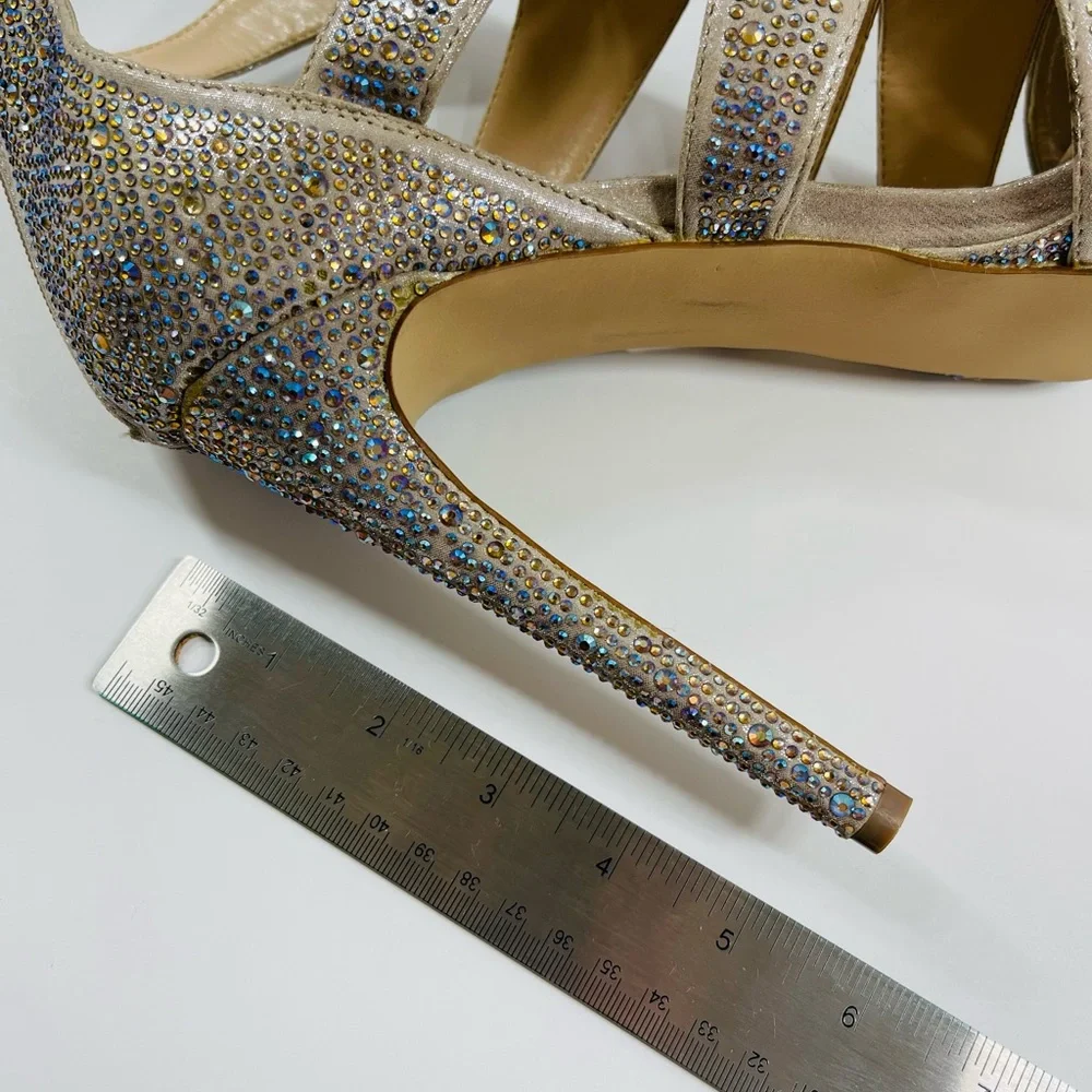 STEVEN MADDEN RHINESTONES HEELS 11M